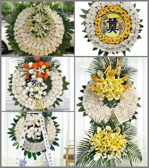 山西太原尖草坪区向阳镇中下温村花圈速递